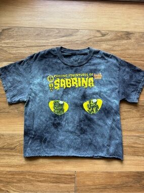 Archie Horror Chilling Adventures of Sabrina Acid Wash Crop Shirt Women’s M